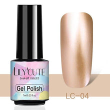 Load image into Gallery viewer, Luxury Metallic Womens Nail Polish Silver Rose Permanent UV Gel Nail Varnish Elegant Luxury Metal Effect More Collor For Girls
