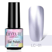 Load image into Gallery viewer, Luxury Metallic Womens Nail Polish Silver Rose Permanent UV Gel Nail Varnish Elegant Luxury Metal Effect More Collor For Girls
