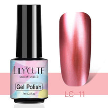 Load image into Gallery viewer, Luxury Metallic Womens Nail Polish Silver Rose Permanent UV Gel Nail Varnish Elegant Luxury Metal Effect More Collor For Girls
