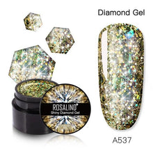 Load image into Gallery viewer, Luxury Modern Crystal Shiny Gel Nail Polish Painting Nails Art Design Diamond Manicure Gel Luxury Design For Women and Girls
