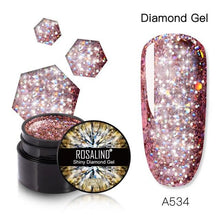 Load image into Gallery viewer, Luxury Modern Crystal Shiny Gel Nail Polish Painting Nails Art Design Diamond Manicure Gel Luxury Design For Women and Girls
