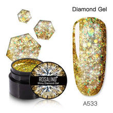 Load image into Gallery viewer, Luxury Modern Crystal Shiny Gel Nail Polish Painting Nails Art Design Diamond Manicure Gel Luxury Design For Women and Girls
