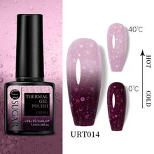 Load image into Gallery viewer, Luxury Modern Elegant Colorful Diamond Gel Nail Polish UV Temperature Color Changing Elegant Fashion Rainbow Colors For Womens
