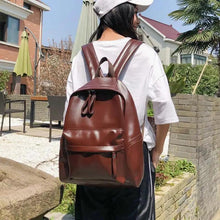 Load image into Gallery viewer, Luxury Modern Women Unique Style Women Backpack Leather School Bag For Teengers Gilrs Large capacity PU Travel backpack

