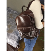 Load image into Gallery viewer, Luxury Modern Women Unique Style Women Backpack Leather School Bag For Teengers Gilrs Large capacity PU Travel backpack
