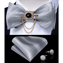 将图片加载到图库查看器，Luxury Pink Solid Men Bow Tie Silk Business Wedding Elegant Bowtie For Men Unique Desing For Every Occasion
