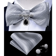 将图片加载到图库查看器，Luxury Pink Solid Men Bow Tie Silk Business Wedding Elegant Bowtie For Men Unique Desing For Every Occasion
