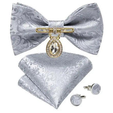 将图片加载到图库查看器，Luxury Pink Solid Men Bow Tie Silk Business Wedding Elegant Bowtie For Men Unique Desing For Every Occasion
