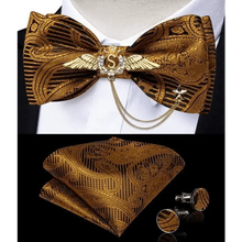 将图片加载到图库查看器，Luxury Pink Solid Men Bow Tie Silk Business Wedding Elegant Bowtie For Men Unique Desing For Every Occasion
