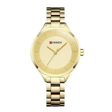 将图片加载到图库查看器，Luxury Rose Gold Womens Watch Stainless Steel Wrist Watches Fashion Thin Quartz Ladies Watch Waterproof Stainless Steel Wrist Watch Elegant Round Design For Women
