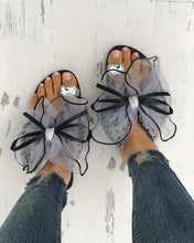 将图片加载到图库查看器，Luxury Shiny Rhinestone Summer Cute Bowtie Decorate Non-Slip Sandals Slipper Flats Mules Casual Fashion Beach Flip Flops Bow Sandals Rubber Flat Summer Beach Rain Shoes
