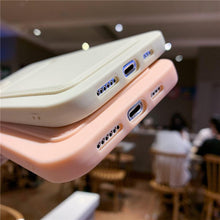 Load image into Gallery viewer, Luxury Silicone Phone Case for iphone 13 Pro Max 12 11 X XS XR Card Holder Wallet Soft Cover Cute Back Storage Stylish Silicone Case Smartphone Case
