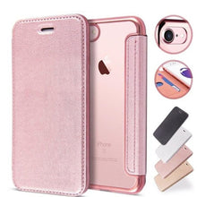 Load image into Gallery viewer, Luxury Slim Leather Wallet Flip Case For iPhone 14 Pro 13 12 Card Holder Cover Shock-Absorption Anti-Scratch Bumper Back Cover for New iPhone
