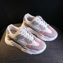 Load image into Gallery viewer, Luxury Sneakers Women Thick Bottom Round Toe Breathing Chunky Platform Sneakers Fashion Breathable Lightweight Comfortable Sneakers Non-Slip Girl Tennis Running Walking Shoes
