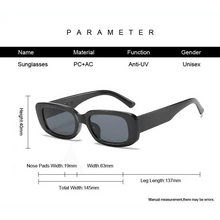 将图片加载到图库查看器，Luxury Square Black Women Retro Vintage Sunglasses Small Rectangle Female Sun Glasses Vintage Design Eyewear
