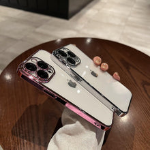 Load image into Gallery viewer, Luxury Square Transparent Case For iPhone  11 Pro Max Mini XR X XS Max 8 7 Plus Silicone Cover Protection Non-Yellowing Shockproof Phone Case for iPhone Elegant Transaprent Design For Iphone
