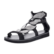 Load image into Gallery viewer, Luxury Summer Fashion Rhinestone Sandal Women Butterfly Soft Non-slip Flat Shoes Casual Breathable Outdoor Beach Rhinestone Sandals Women's Flat Sandals Jeweled Party Sandals
