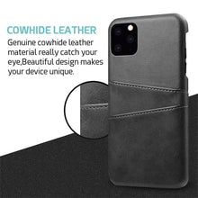 Load image into Gallery viewer, Luxury Ultra-thin Leather Case for IPhone 13 12 Pro Max Cover Card Holder for 14 Plus Cases Classic 2 Card Holders Elegant Business iphone Case 2 Card Slots Phone Case
