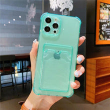 Load image into Gallery viewer, Luxury Wallet Card Pocket Holder Case for IPhone 13 14 Pro Max 12 Mini Minimal IPhone Design Case Slim Fit Thin Protective Soft Shock-Absorbing Wallet Case
