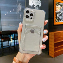 Load image into Gallery viewer, Luxury Wallet Card Pocket Holder Case for IPhone 13 14 Pro Max 12 Mini Minimal IPhone Design Case Slim Fit Thin Protective Soft Shock-Absorbing Wallet Case
