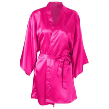 Load image into Gallery viewer, Luxury White Silk Women Bathrobe Soft Short Ladies Sleepwear Indoor Bathrobe Party Sleepwear With Waist Belt
