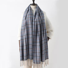 将图片加载到图库查看器，Winter  Long Plaid Headwear Scarf Warm Shawls Cashmere Female Scarfs Scarves Lady Tassel Shawl Wraps For Women
