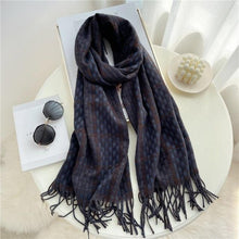 将图片加载到图库查看器，Winter  Long Plaid Headwear Scarf Warm Shawls Cashmere Female Scarfs Scarves Lady Tassel Shawl Wraps For Women

