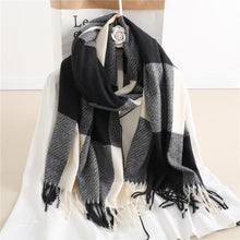 将图片加载到图库查看器，Winter  Long Plaid Headwear Scarf Warm Shawls Cashmere Female Scarfs Scarves Lady Tassel Shawl Wraps For Women

