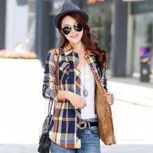 将图片加载到图库查看器，Luxury Winter Warm, Plus Velvet Thicken Plaid Shirt Style Coat Jacket For Women Clothes/Tops/Casual/Jacket/Outerwear For Female
