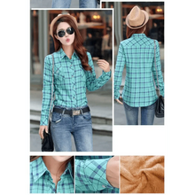 将图片加载到图库查看器，Luxury Winter Warm, Plus Velvet Thicken Plaid Shirt Style Coat Jacket For Women Clothes/Tops/Casual/Jacket/Outerwear For Female
