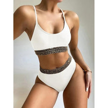 Load image into Gallery viewer, Luxury Women Black Bikini High Waist Swimwear Female 2 Pieces Set Swimsuit Bathing Suit Women Beach Women's High Waisted Bandage Bikini Set Two Piece Push Up Swimsuits
