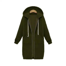 将图片加载到图库查看器，Luxury Women's Autumn Winter Thickening Hoodies Leisure Loose Hooded Jackets Pockets Plus Size Sweatshirt Sports Dresses Outwear Women's Hooded Flannel Jacket Casual Fleece Windbreaker Hoodie
