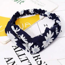 Load image into Gallery viewer, Luxury Women's Headband Vintage Cross Knot Elastic Hair Bands Soft Solid Hairband Girls Hair Accessories Floral Turban Bandanas Head Wrap
