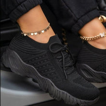 Load image into Gallery viewer, Luxury Women Sneakers Casual Comfortable Mesh Lace-Up Ladies Sport Shoes Chunky Women's Vulcanized Elegant Sneakers Platform Shoes Flats Solid Casual Spring Summer Sneakers
