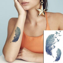 Load image into Gallery viewer, Luxury Womens Different Temporary Waterproof Tattoo Sticker Feather Dandelion Tattoos For Makeup Party

