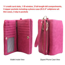 Load image into Gallery viewer, Luxury Women's Leather Clutch Wallet
