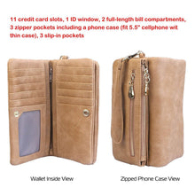 Load image into Gallery viewer, Luxury Women's Leather Clutch Wallet
