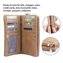 Load image into Gallery viewer, Luxury Women's Leather Clutch Wallet
