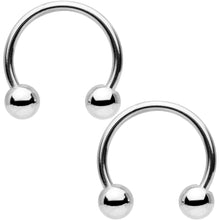 将图片加载到图库查看器，16G 3/8 Rainbow Black Gold Tone PVD Pack Set of 8 Horseshoe Barbells
