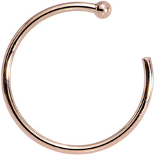 将图片加载到图库查看器，20G 3/8 14k Solid Rose Gold Nose Hoop

