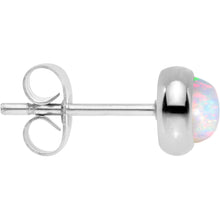 Load image into Gallery viewer, White Synthetic Opal 316L Surgical Steel Stud Earrings
