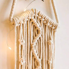 Load image into Gallery viewer, Macrame Woven Wall Hanging Boho Tapestry Moon Star Dreamcatcher Home Decor
