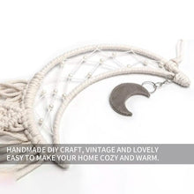 Load image into Gallery viewer, Macrame Woven Wall Hanging Boho Tapestry Moon Star Dreamcatcher Home Decor
