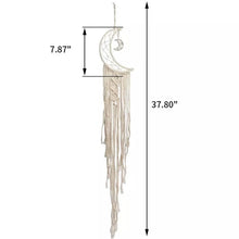 Load image into Gallery viewer, Macrame Woven Wall Hanging Boho Tapestry Moon Star Dreamcatcher Home Decor
