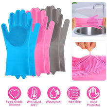 Load image into Gallery viewer, Magic Silicone Brush Dishwashing Gloves
