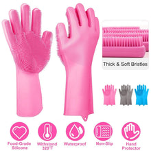 Load image into Gallery viewer, Magic Silicone Brush Dishwashing Gloves
