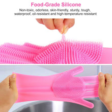 Load image into Gallery viewer, Magic Silicone Brush Dishwashing Gloves

