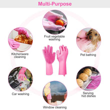 Load image into Gallery viewer, Magic Silicone Brush Dishwashing Gloves
