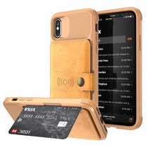 将图片加载到图库查看器，Magnetic Black Leather Wallet Case for iPhone 14 13 11 12 Case Armor Shockproof Card Holder Wallet Flip Cover Buckle Cash Card Sleeve Leather Protective Kickstand Durable High Capacity Phone Case
