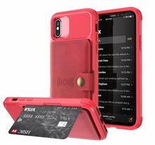 将图片加载到图库查看器，Magnetic Black Leather Wallet Case for iPhone 14 13 11 12 Case Armor Shockproof Card Holder Wallet Flip Cover Buckle Cash Card Sleeve Leather Protective Kickstand Durable High Capacity Phone Case
